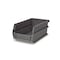 Triton Products Stacking Hanging Interlocking Bins, Polypropylene, Gray, 7-3/8" L x 4-1/8" W x 3" H, 6 CT 3-220GR-6 - alternate 2